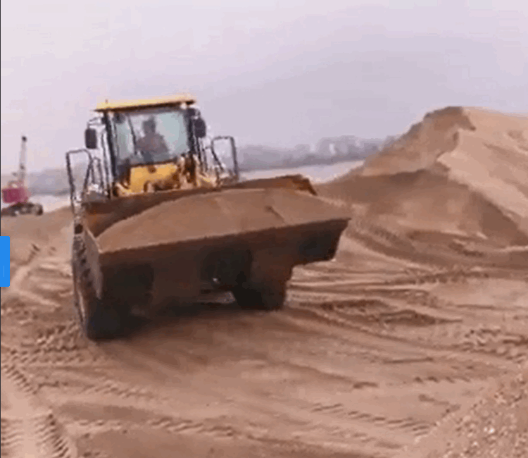 Wheel loader construction site