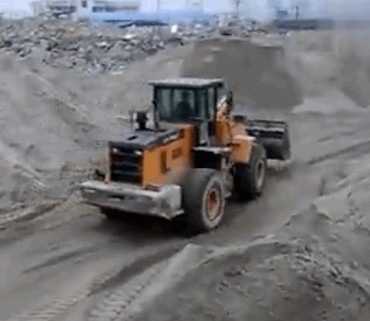 Wheel loader used in  Mozambique